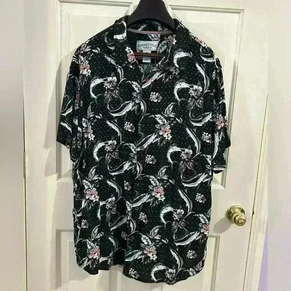 Margaritaville Men’s XL Hawaiian Tropical All Over Print Shirt - Picture 2 of 8
